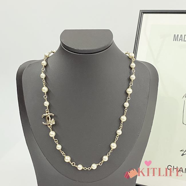 Kitlife Chanel 23 Flower Double C Pearl Necklace - 1