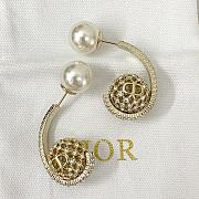 Kitlife Dior Pearl And Rhinestone Flower Ball Earrings - 2