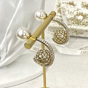 Kitlife Dior Pearl And Rhinestone Flower Ball Earrings - 4