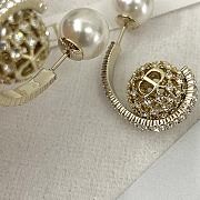 Kitlife Dior Pearl And Rhinestone Flower Ball Earrings - 5