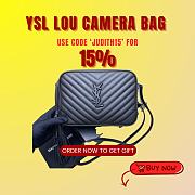 Kitlife YSL Lou Camera Bag In Matte Leather Black In Black Hardware - 520534 - 23x16x6cm - 1