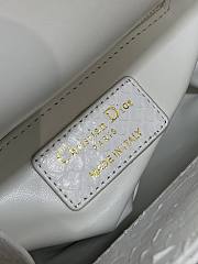 Kitlife Dior Lady Diana Three-grid Snakeskin Bag White 17x15x7cm - 4