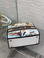 Kitlife Dior Lady Diana Natural Raffia and Multicolor Embroidered Bag 24x11x20cm - 2