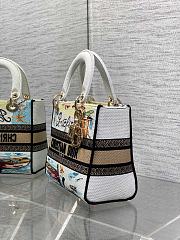 Kitlife Dior Lady Diana Natural Raffia and Multicolor Embroidered Bag 24x11x20cm - 4