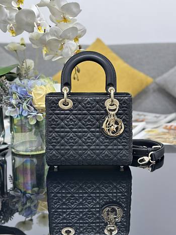 Kitlife Dior Lady Four-Track Lambskin Lucky Star Bag Black M0538 20x17x8cm