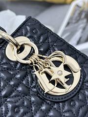 Kitlife Dior Lady Four-Track Lambskin Lucky Star Bag Black M0538 20x17x8cm - 4
