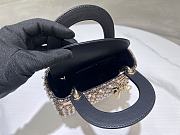 Kitlife Dior Lady Bag Feathers And Pearls Embroidery M0505 17x15x7cm - 5