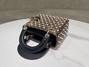 Kitlife Dior Lady Bag Feathers And Pearls Embroidery M0505 17x15x7cm - 4