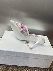 Kitlife Dior Tricolor White & Pink Canvas and Patent Sandals  - 4