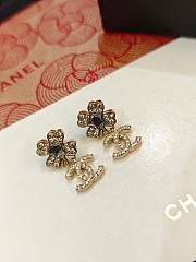 Kitlife Chanel 25P Four-Leaf Clover Five-Pointed Star Double C Stud Earrings - 5