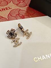 Kitlife Chanel 25P Four-Leaf Clover Five-Pointed Star Double C Stud Earrings - 2
