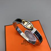 Kitlife Hermes Mini Clic Chaine d'Ancre Bracelet  Black With Gold / Rose Gold / Silver Buckle - 2