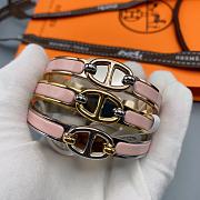 Kitlife Hermes Mini Clic Chaine d'Ancre Bracelet Pink With Gold / Rose Gold / Silver Buckle - 1