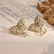 Kitlife Dior Butterfly Pearl Earrings - 4