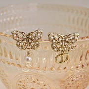 Kitlife Dior Butterfly Pearl Earrings - 5