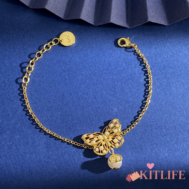 Kitlife Dior Hollow Butterfly Pearl Bracelet  - 1