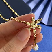 Kitlife Dior Necklace With Diamonds, Zircon, Sunflower Pearls, and CD Letters - 6