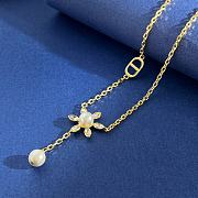 Kitlife Dior Necklace With Diamonds, Zircon, Sunflower Pearls, and CD Letters - 2