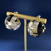 Kitlife Fendi Metal Spherical Half-black Oil Drop Earrings Gold / Silver  - 6