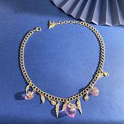 Kitlife Chanel Pink Diamond-encrusted Double C Necklace - 1