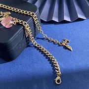 Kitlife Chanel Pink Diamond-encrusted Double C Necklace - 3