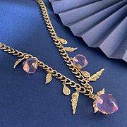 Kitlife Chanel Pink Diamond-encrusted Double C Necklace - 5