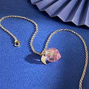 Kitlife Chanel Pink Peach-shaped Metal and Leaf Necklace - 1