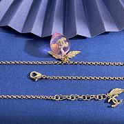 Kitlife Chanel Pink Peach-shaped Metal and Leaf Necklace - 2