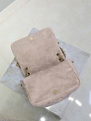 Kitlife Saint Laurent Jamie Mini Beige Suede Leather 766754 20x12x7cm - 6