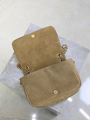 Kitlife Saint Laurent Jamie Mini Brown Suede Leather 766754 20x12x7cm - 3