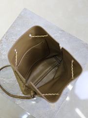 Kitlife Saint Laurent Pochon Bucket Bag Brown Suede Leather 801070 20x24x3cm - 2