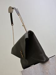Kitlife Saint Laurent Cassandre Envelope Pouch On Chain In Grey Lambskin 841702 35x22x3cm - 6