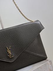 Kitlife Saint Laurent Cassandre Envelope Pouch On Chain In Grey Lambskin 841702 35x22x3cm - 5