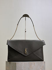 Kitlife Saint Laurent Cassandre Envelope Pouch On Chain In Grey Lambskin 841702 35x22x3cm - 1