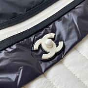 Kitlife Chanel Vintage Jennie Nylon Backpack Black & White 44x35cm - 6