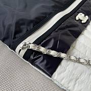 Kitlife Chanel Vintage Jennie Nylon Backpack Black & White 44x35cm - 5