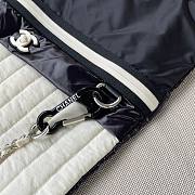 Kitlife Chanel Vintage Jennie Nylon Backpack Black & White 44x35cm - 3