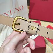 Kitlife Valentino Vlogo Signature Belt Beige With Gold / Silver Hardware 2.5cm - 3