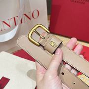 Kitlife Valentino Vlogo Signature Belt Beige With Gold / Silver Hardware 2.5cm - 2