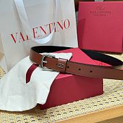 Kitlife Valentino Vlogo Signature Belt Brown With Gold / Silver Hardware 2.5cm - 5