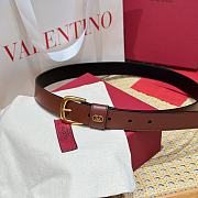 Kitlife Valentino Vlogo Signature Belt Brown With Gold / Silver Hardware 2.5cm - 4