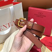Kitlife Valentino Vlogo Signature Belt Brown With Gold / Silver Hardware 2.5cm - 2