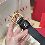 Kitlife Valentino Vlogo Signature Belt Black With Gold / Silver Hardware 2.5cm - 4