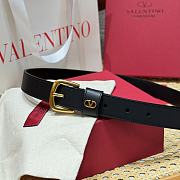 Kitlife Valentino Vlogo Signature Belt Black With Gold / Silver Hardware 2.5cm - 2
