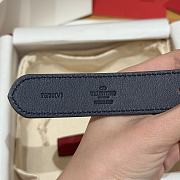 Kitlife Valentino Garavani Calfskin Vlogo Signature Belt Dark Blue 3.4cm - 4