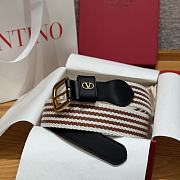 Kitlife Valentino Garavani Calfskin Vlogo Signature Belt Black 3.4cm - 1