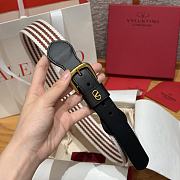 Kitlife Valentino Garavani Calfskin Vlogo Signature Belt Black 3.4cm - 5