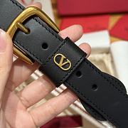Kitlife Valentino Garavani Calfskin Vlogo Signature Belt Black 3.4cm - 4