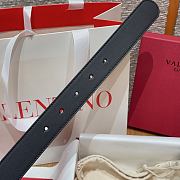 Kitlife Valentino Garavani VLogo Signature Belt In Black Calfskin With Silver Multicolor Crystals 30mm - 5