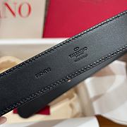 Kitlife Valentino Garavani VLogo Signature Belt In Black Calfskin With Gold Multicolor Crystals 30mm - 4